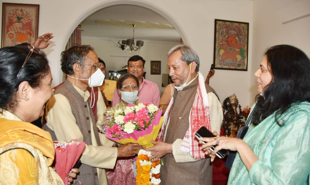 CM Tirath Singh Rawat with Gen Khanduri