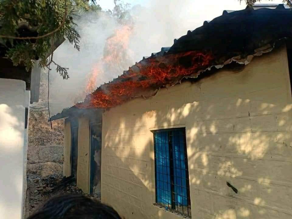 Forest fire burnt school