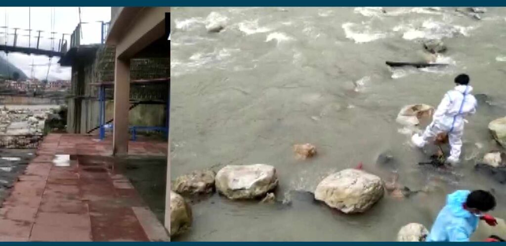 dogs eating half burned bodies in uttarkashi