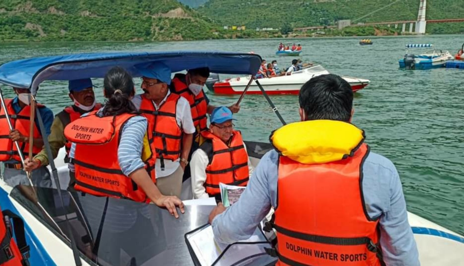 VM dhami boating in tehri lake