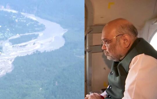 HOME MINISTER AMIT SHAH VISITS DISASTER AFFECTED AREAS