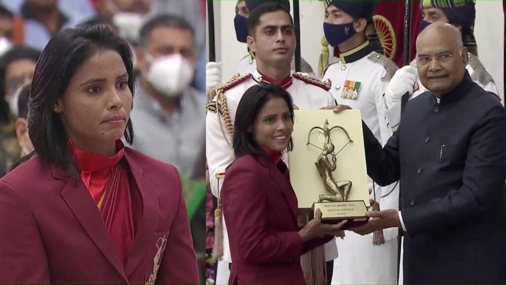 vandana kataria recieves arjun award