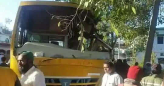 school bus accident in dehradun