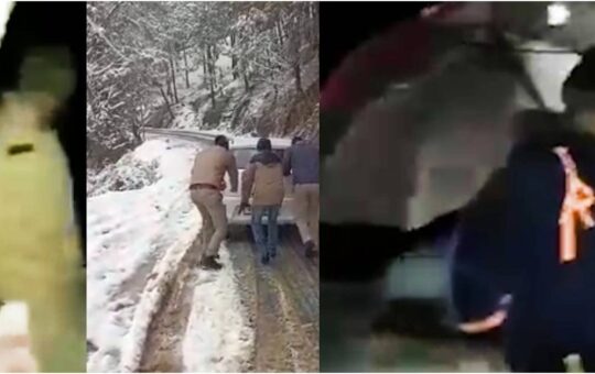 sdrf rescues people stranded in snowfall including polling party