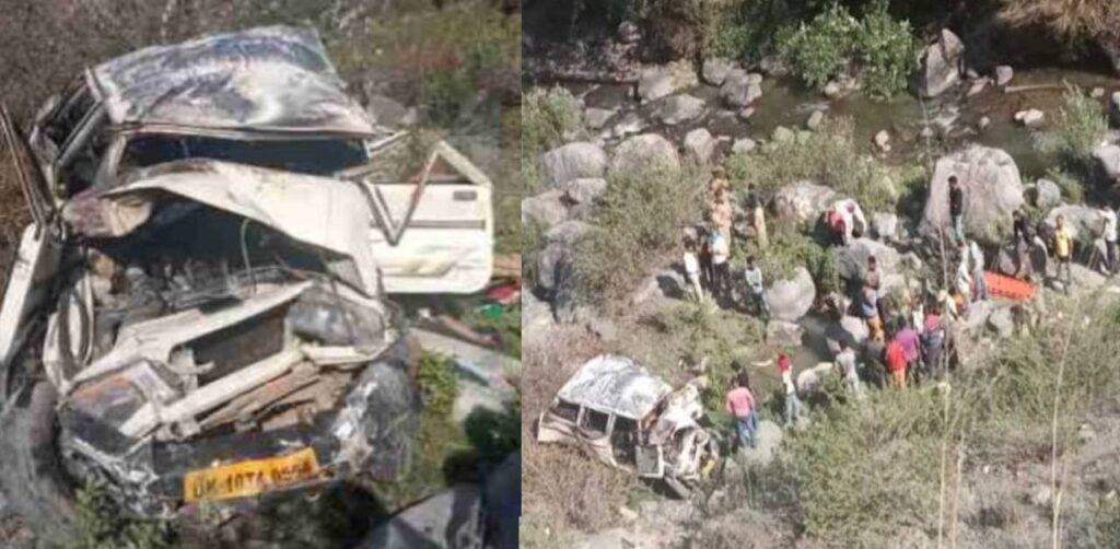 bolero car fell into ditch in gangotri highway