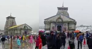 devotee gathered to darshan bab kedar despite heavy snowfall