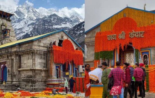 kedarnath dham decorated before portal opening 3.60 am tommorrow
