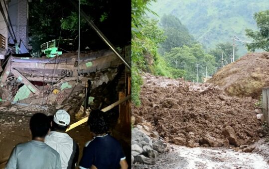 HEavy landslide in dharchula