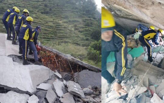 4 killed as 3 house collpased due to landslide
