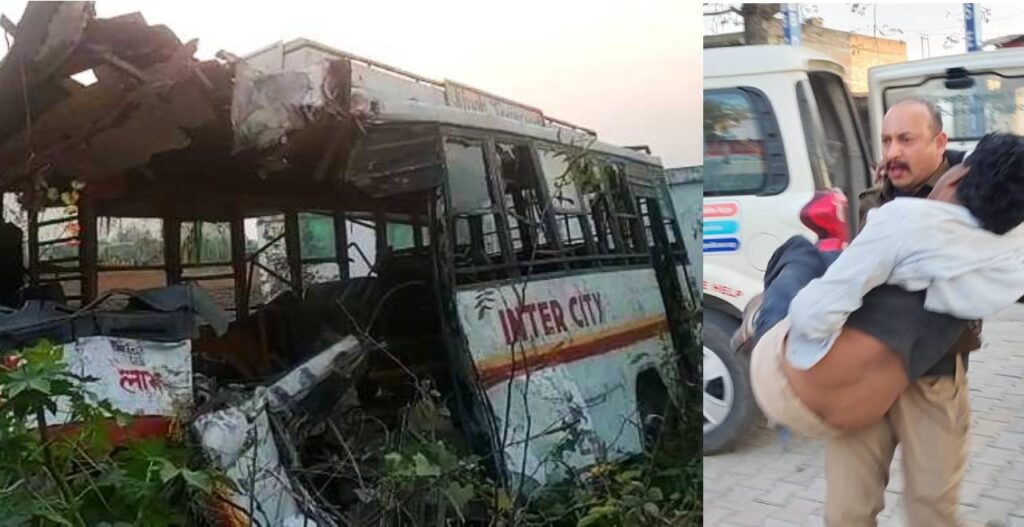 a girl and teacher died after school bus collides with truck in nanakmatta