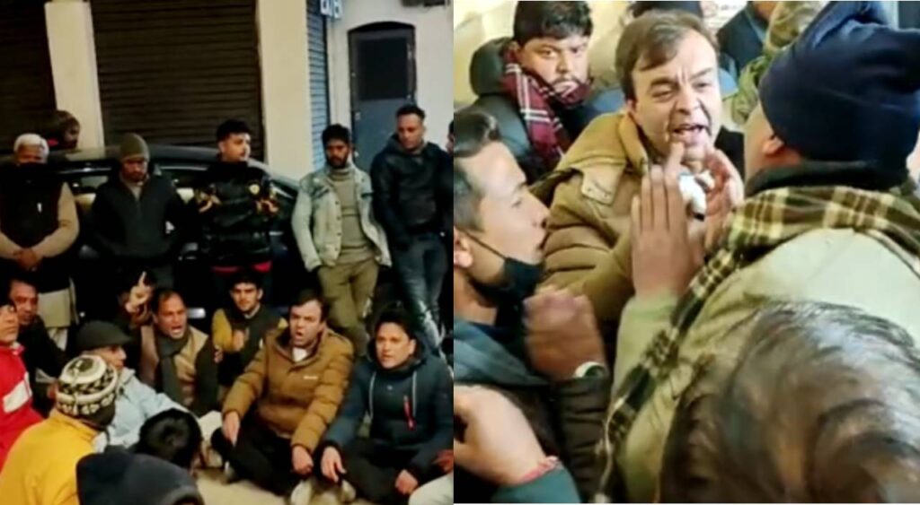 mussoorie local shopkeepers ruckus as delhi liqour man hoolings and beaten them