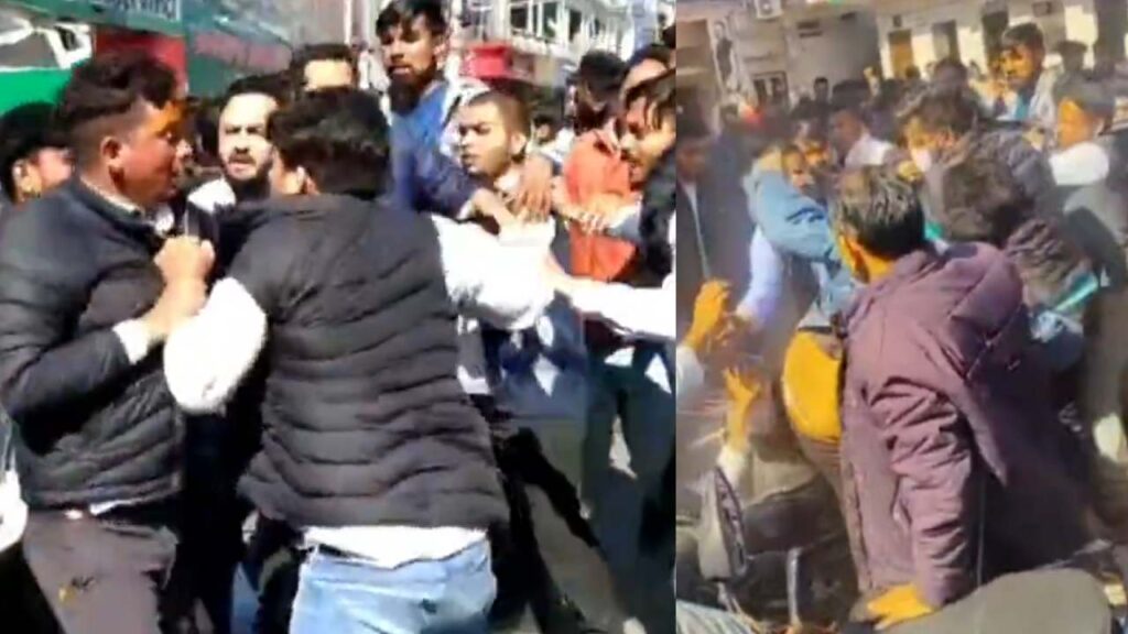 2 fractions of NSUI clashed with each other in dehradun