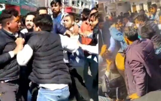 2 fractions of NSUI clashed with each other in dehradun