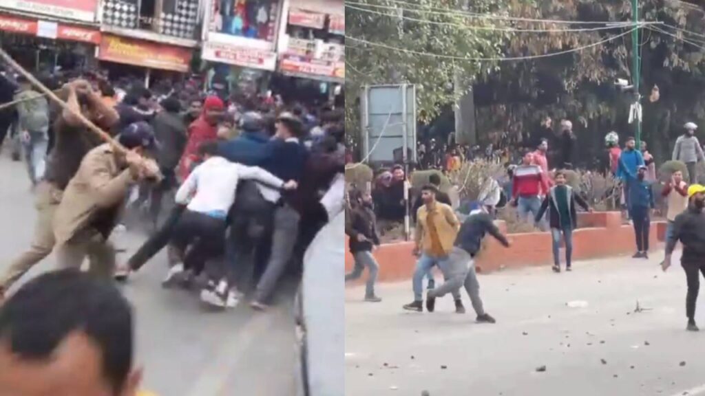 pathrav and lathicharge in gandhi park youth angry, cm appeals