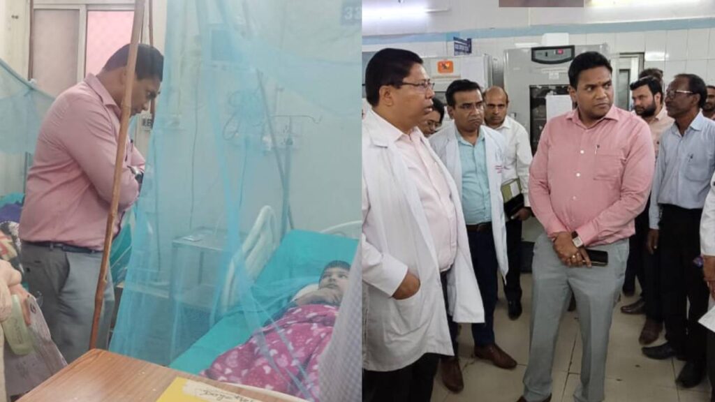 health secretary inspects arrangement in doon hospital to tackle dengue