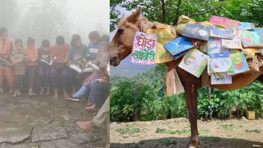 ghoda library deleivering books to kids in remotest areas of the villages