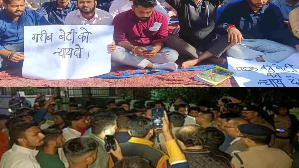 angry students protest over death of a girl after dav college wall collapsed