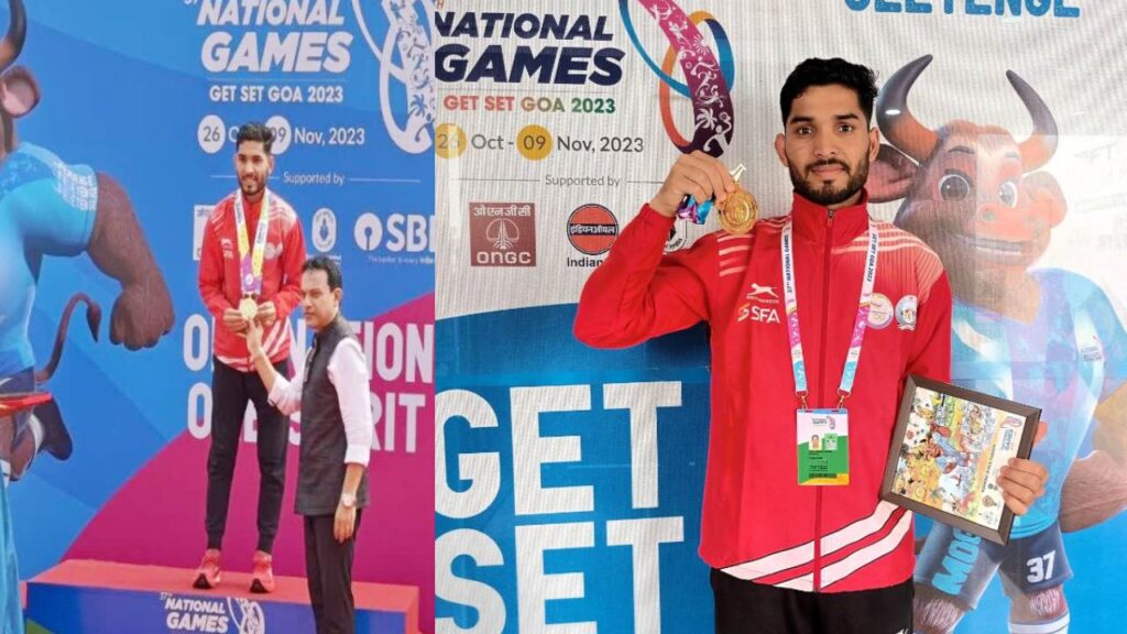 suraj panwar wins gold medal in national games racewalking event