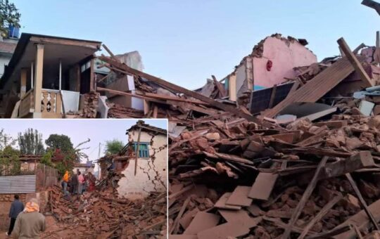 6.4 M heavy earthwuake hits nepal, 132 KILLED