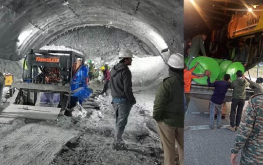 augur machien drilling started in silkyara tunnel