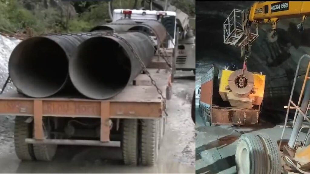 rescue operation of 40 stranded workers inside tunnel auger macheine and hyum pipe reached