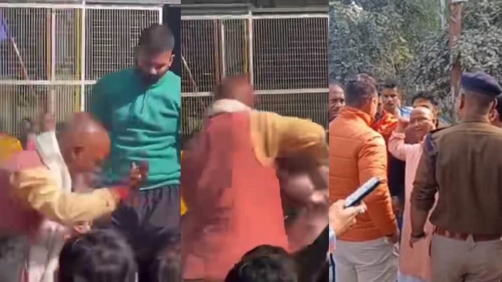mahant dileep rawat viral video again beating and threatening youth