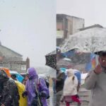 बदरीनाथ-केदारनाथ धाम में सीजन की पहली बर्फबारी, श्रद्धालुओं ने उठाया लुत्फ, ठंड ने दी दस्तक