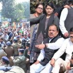 बिगड़ती कानून व्यवस्था के विरोध में कांग्रेस का पुलिस मुख्यालय घेराव,  तीखी नोंकझोंक, उग्र आंदोलन की चेतावनी
