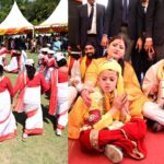 लोक गीतों की धुनों के बीच सीएम आवास में निखरे होली के रंग, गढ़वाली, कुमाउंनी जौनसारी कलाकारों ने बांधा समां