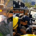 शादी में आ रहा था परिवार, सरिये से भरे ट्रक में घुस गई कार, एक महिला की मौत, 7 घायल