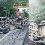 बदरीनाथ हाईवे पर एक और हादसा, सड़क पर पलटा टेंपो ट्रैवलर, एक महिला की मौत, 17 घायल