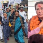 विवादों के बाद सोमेश्वर पहुंची रेखा आर्या, शक्ति प्रदर्शन में हुई भावुक, कांग्रेस ने काले झंडे दिखाकर किया विरोध